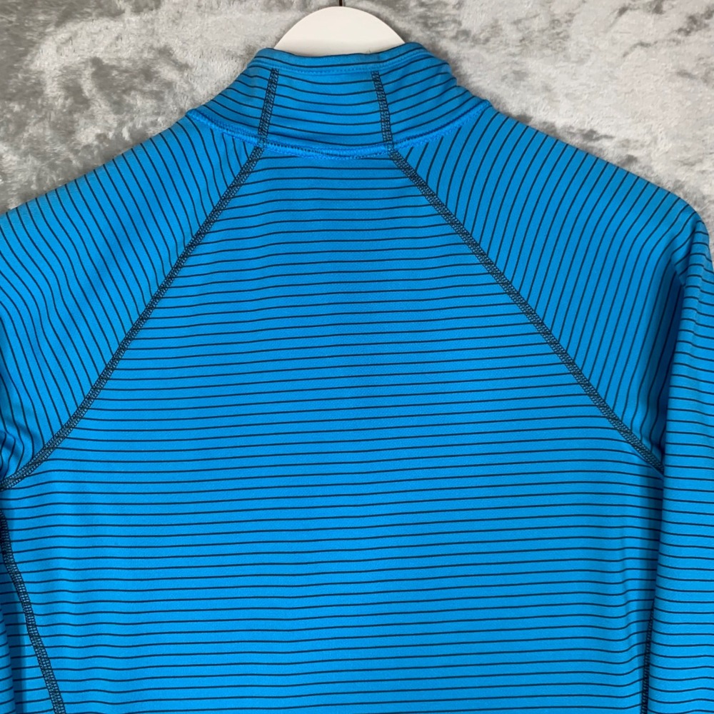 Eddie Bauer First Ascent FreeHeat Pro Blue Striped 1/4 Zip Baselayer Womens L‎ - Picture 9 of 12